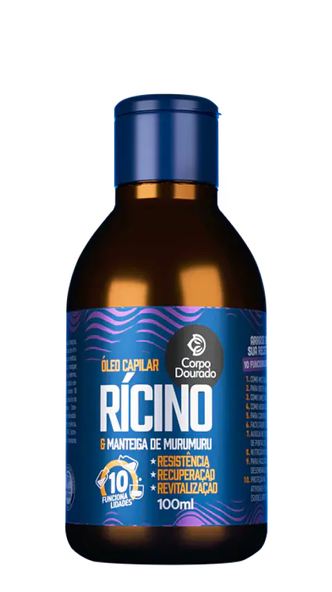 Aceite Capilar Ricino y manteca de Murumbu 100ml Corpo Dourado