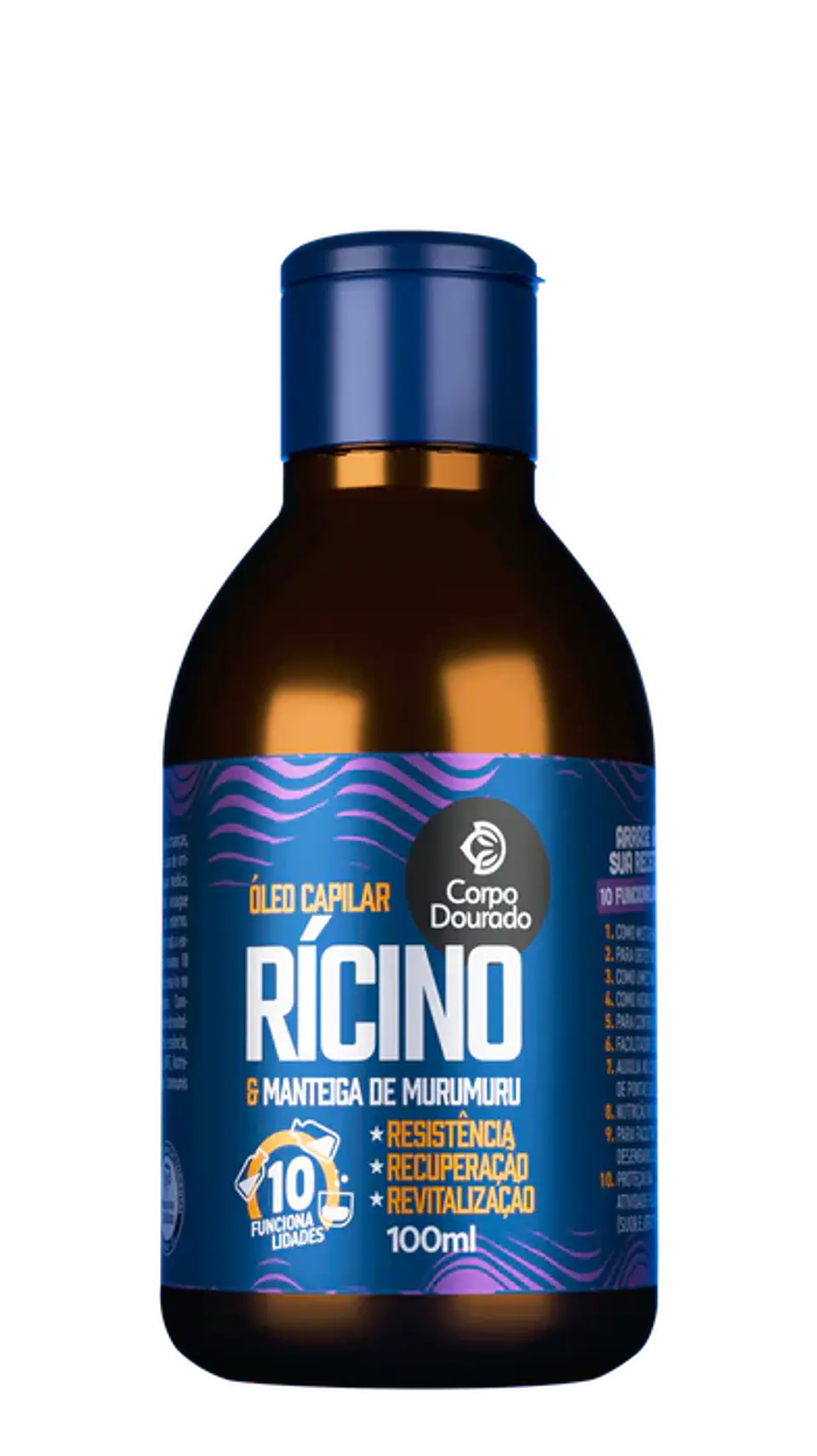 Aceite Capilar Ricino y manteca de Murumbu 100ml Corpo Dourado 1