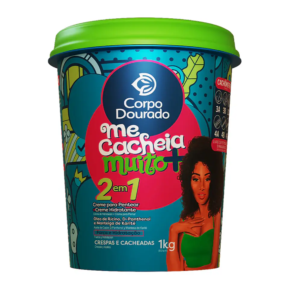 Crema Rizos poderosos 1 Kilo 2 en 1 Corpo Dourado 1