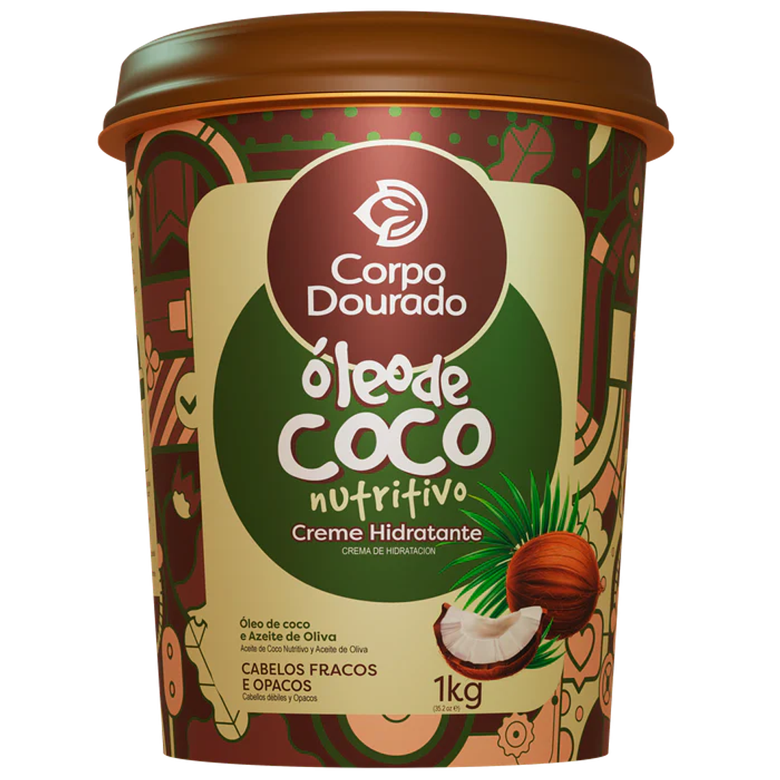 Crema Oleo Coco Nutritiva 1 Kilo 2 en 1 Corpo Dourado 1