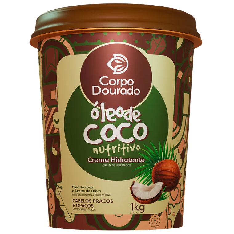 Crema Oleo Coco Nutritiva 1 Kilo 2 en 1 Corpo Dourado 1