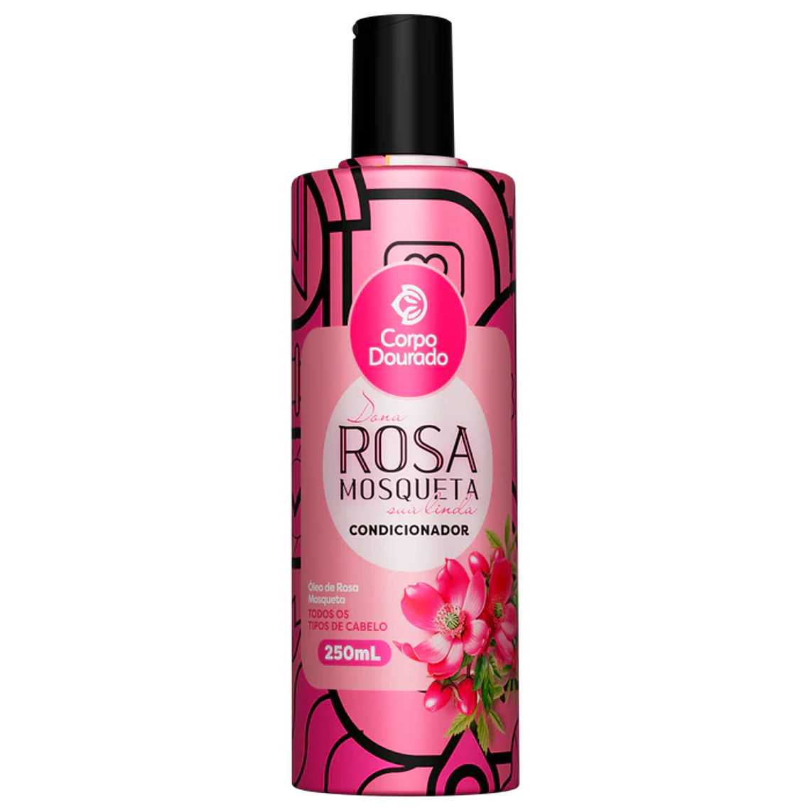 Shampoo y acondicionador Rosa Mosquete 300ml+250ml Corpo Dourado 2