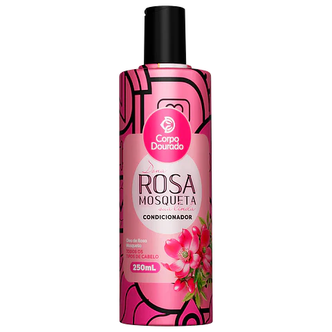 Shampoo y acondicionador Rosa Mosquete 300ml+250ml Corpo Dourado