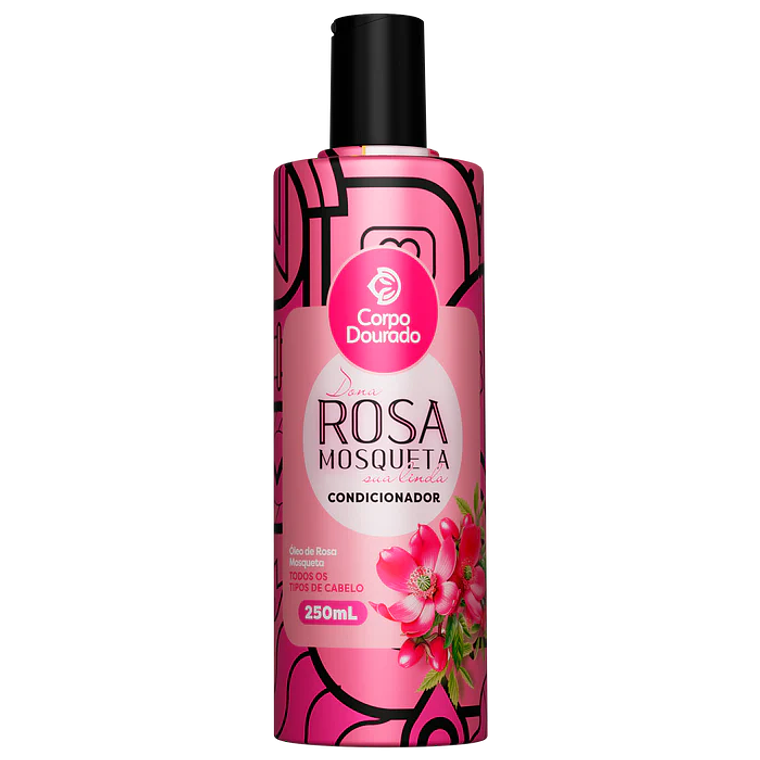 Shampoo y acondicionador Rosa Mosquete 300ml+250ml Corpo Dourado 2