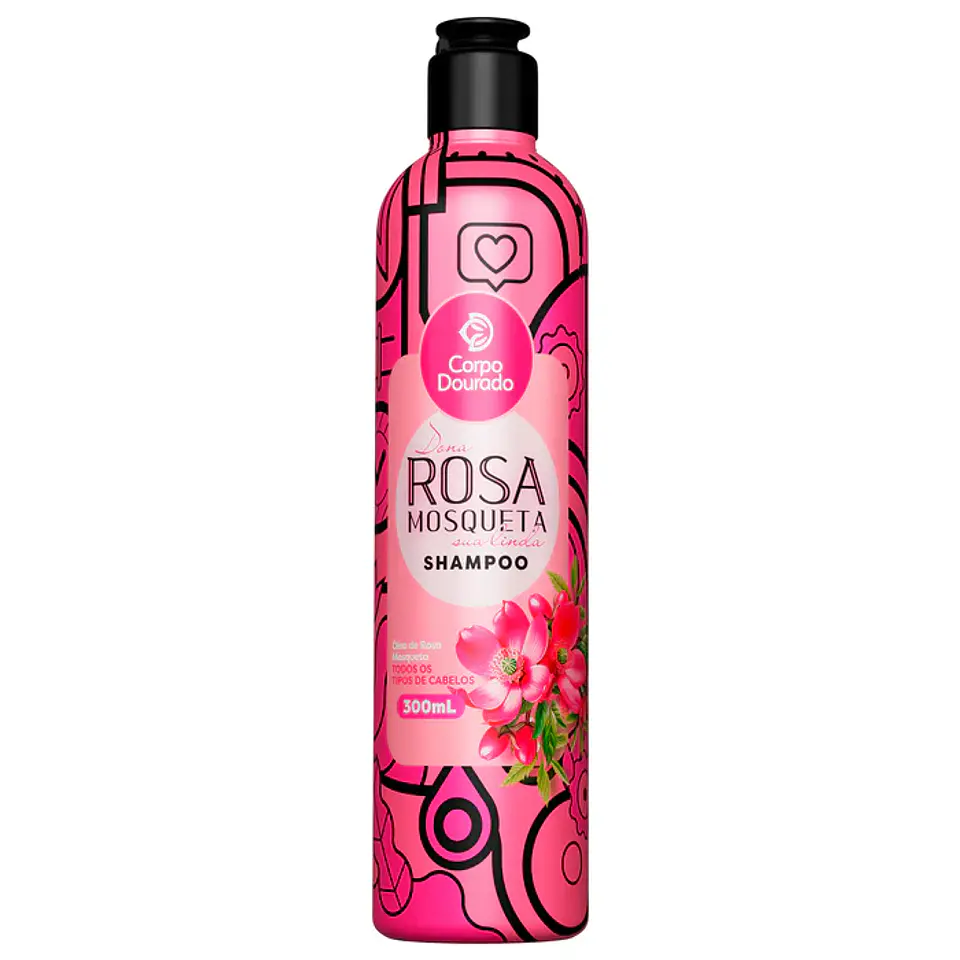 Shampoo y acondicionador Rosa Mosquete 300ml+250ml Corpo Dourado 3