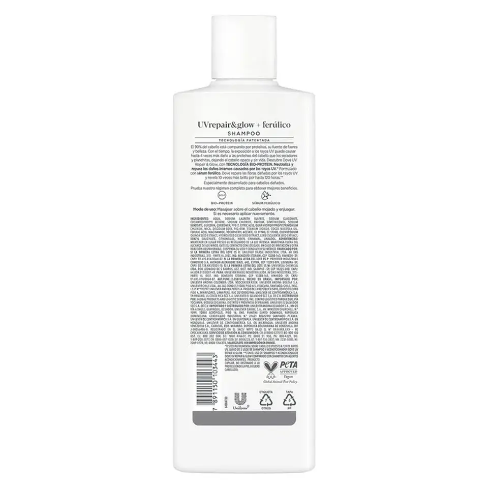 Shampoo Dove UV & Glow Repair 370ml 2