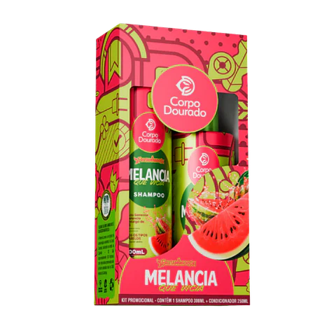 Shampoo y acondicionador Sandia que envicia 300ml+250ml Corpo Dourado
