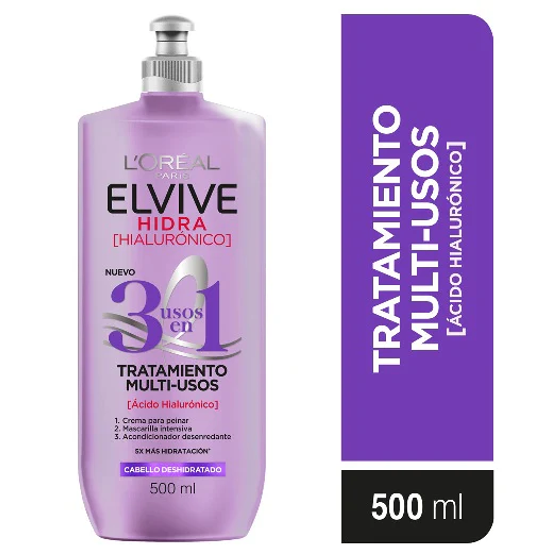 Tratamiento Multiusos 3EN1 Elvive Hialuronico 500ml 1