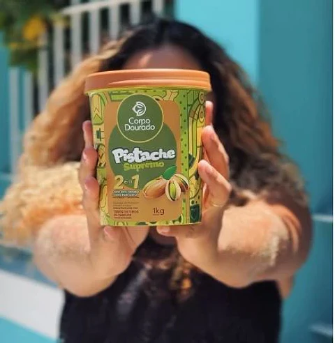 Crema Pistacho Supremo 1 Kilo 2 en 1 Corpo Dourado