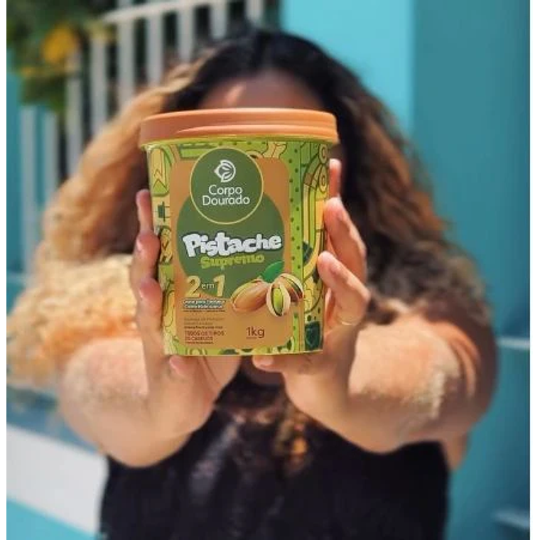 Crema Pistacho Supremo 1 Kilo 2 en 1 Corpo Dourado 2