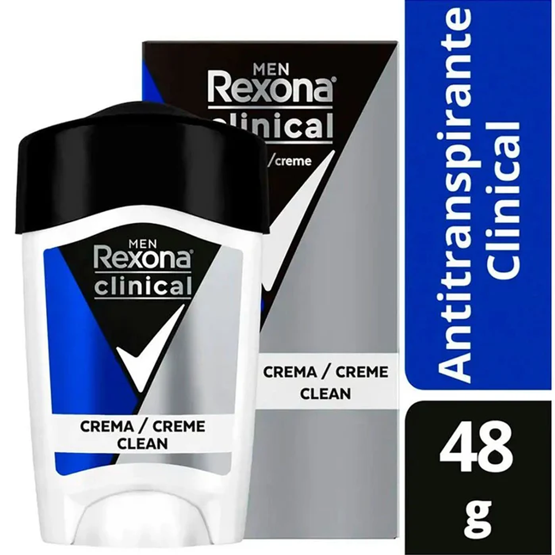 Desodorante barra Rexona Clinical Men Clean 48gr 1