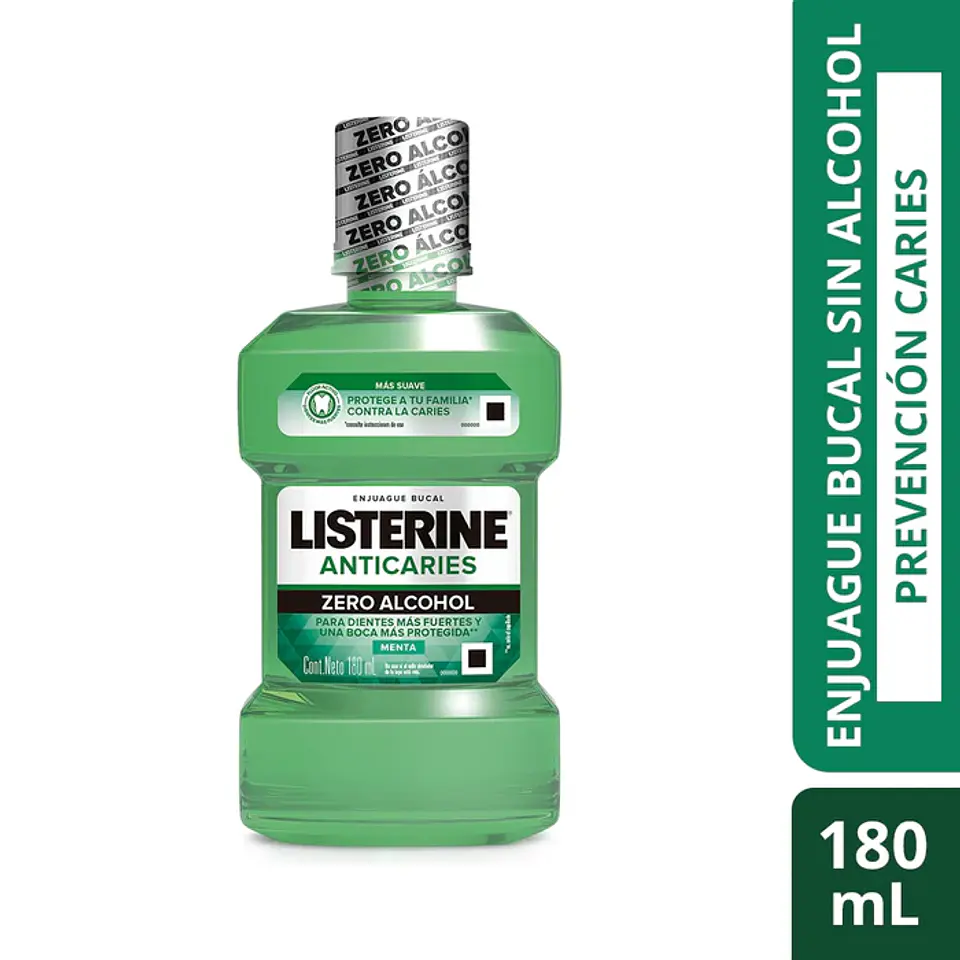 Enjuague Bucal LISTERINE Anticaries Zero Alcohol 180 ml 1