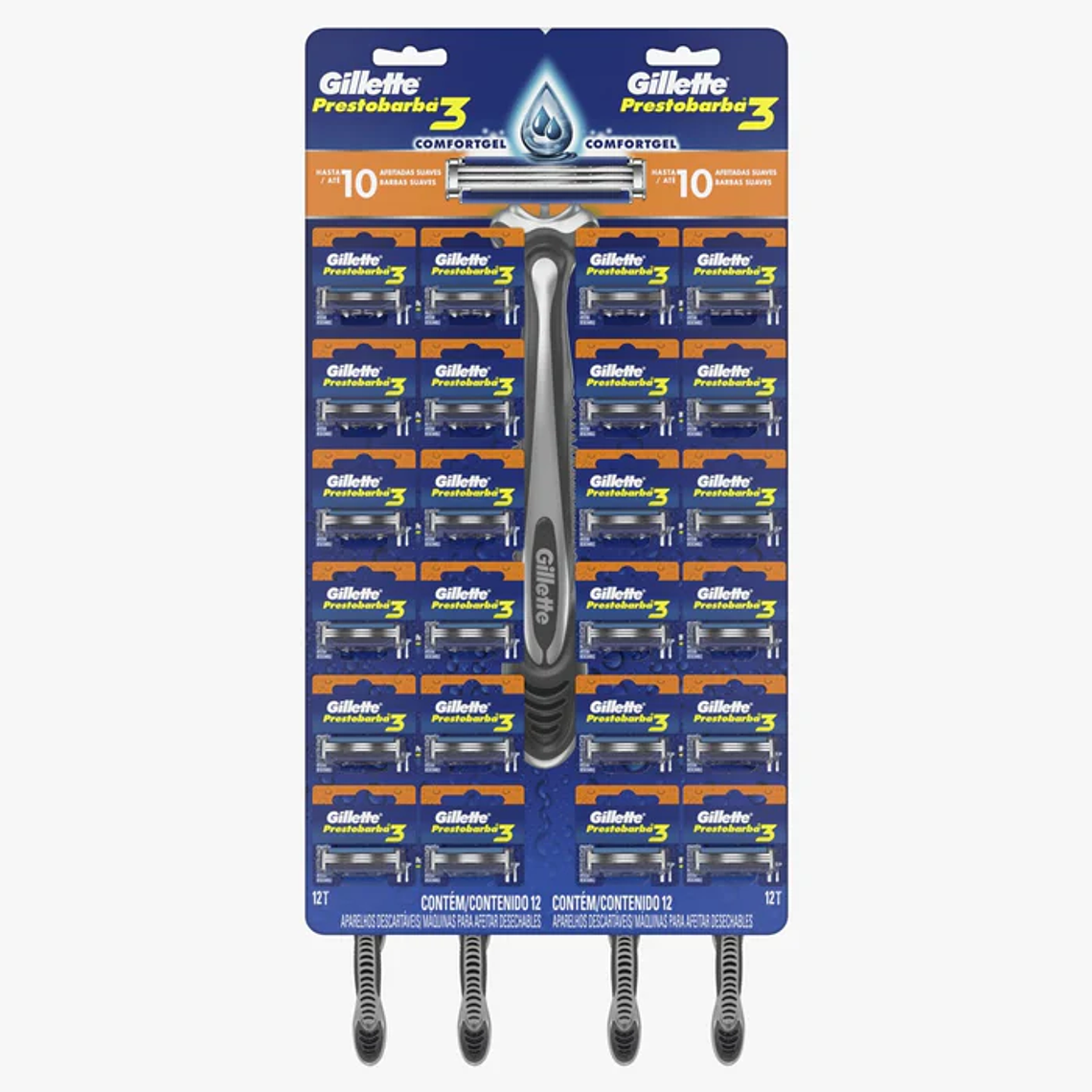 Máquina de afeitar desechable Gillette Prestobarba3, display 24 unidades 1