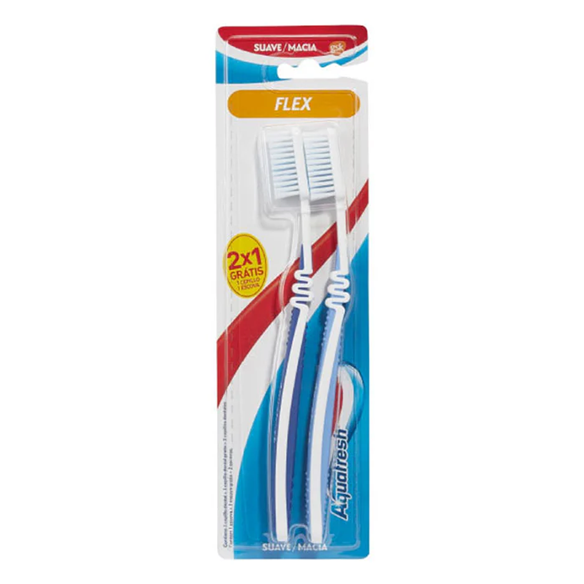 Cepillo dental Aquafresh Flex Suave 2 unidades 1