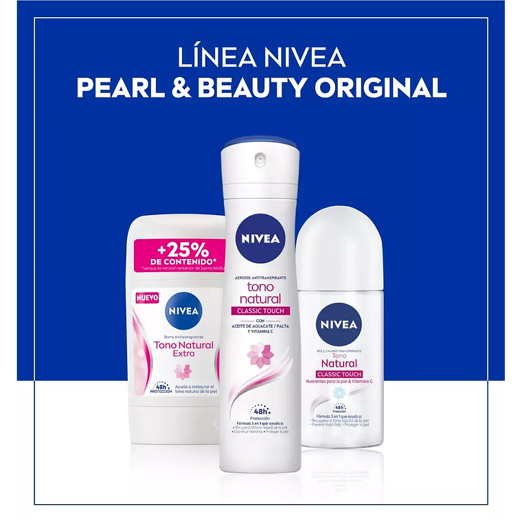 Desodorante Spray NIVEA Tono Natural 150ml 4