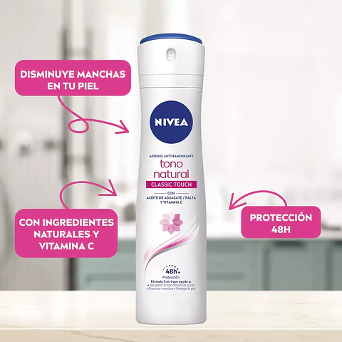 Desodorante Spray NIVEA Tono Natural 150ml