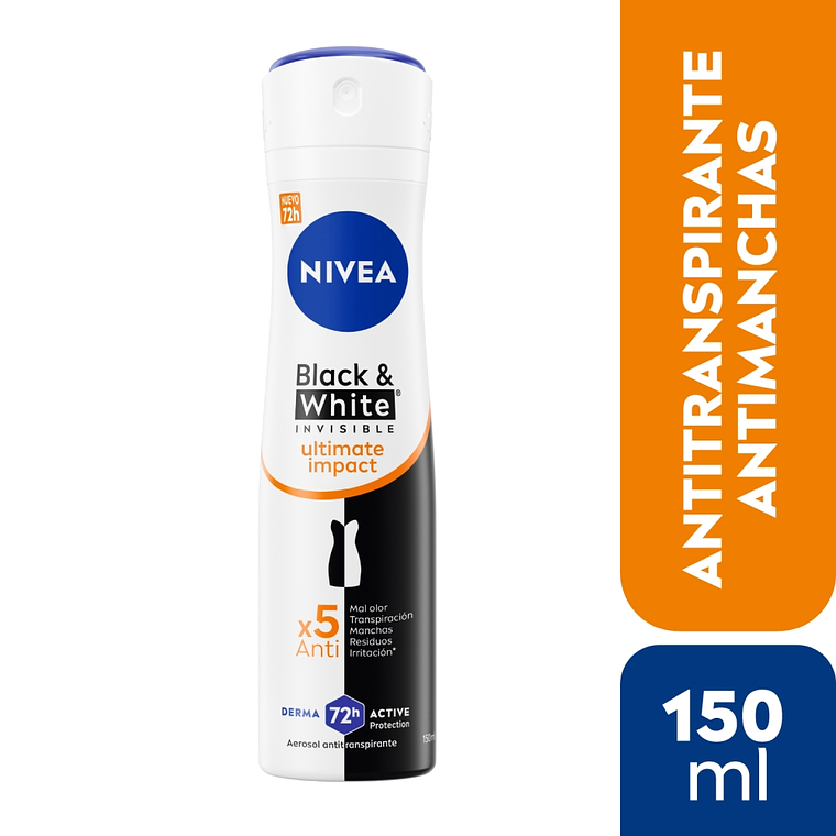 Nivea Black & White Ultimate Impact Spray Mujer 150 ml 1