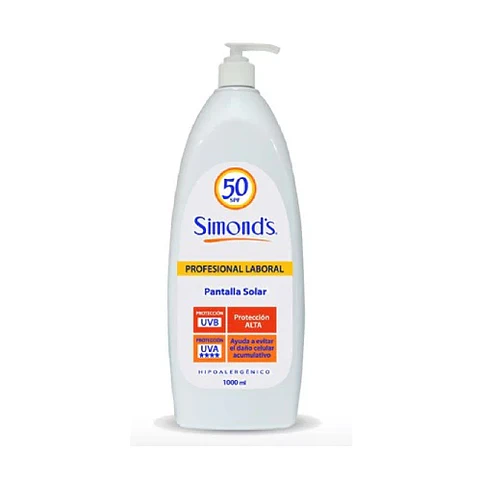 Pantalla solar Simonds FPS50 1000ml con válvula