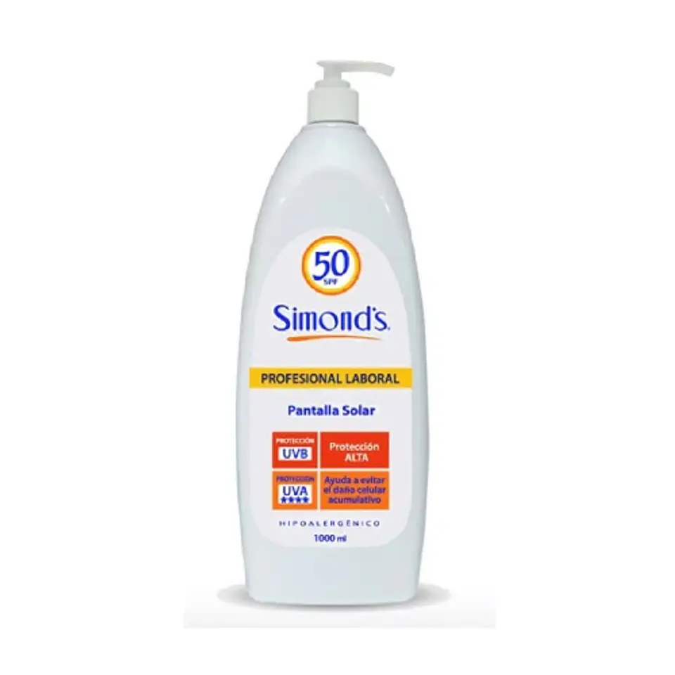 Pantalla solar Simonds FPS50 1000ml con válvula 1