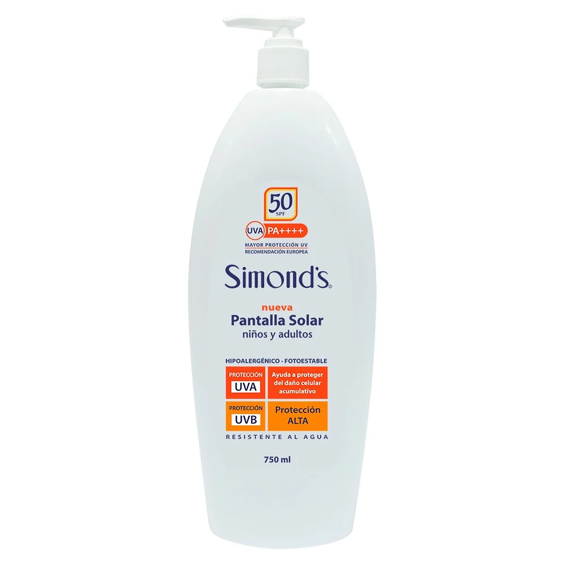 Pantalla solar Simonds FPS50 750ml 1
