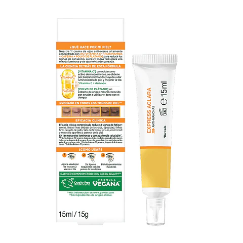 Crema de Ojos Garnier Express aclara Anti Manchas 15g