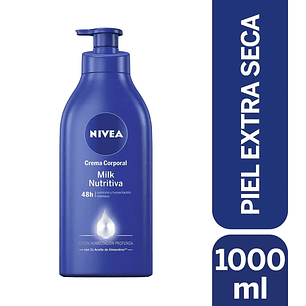 Crema corporal Nivea Milk Nutritiva 1 lt