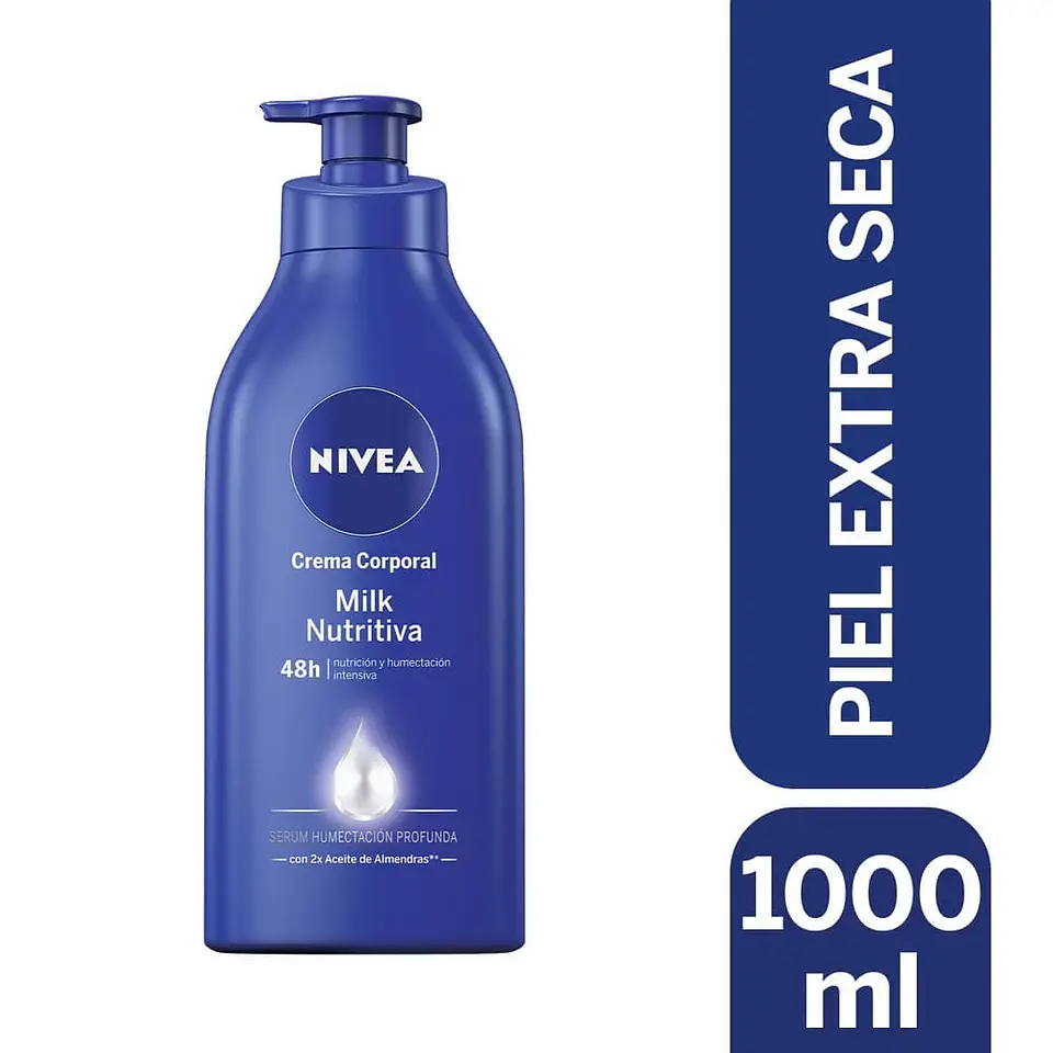 Crema corporal Nivea Milk Nutritiva 1 lt 1