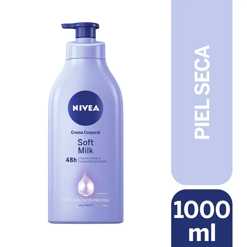 Crema corporal Nivea Soft Milk 1lt 1