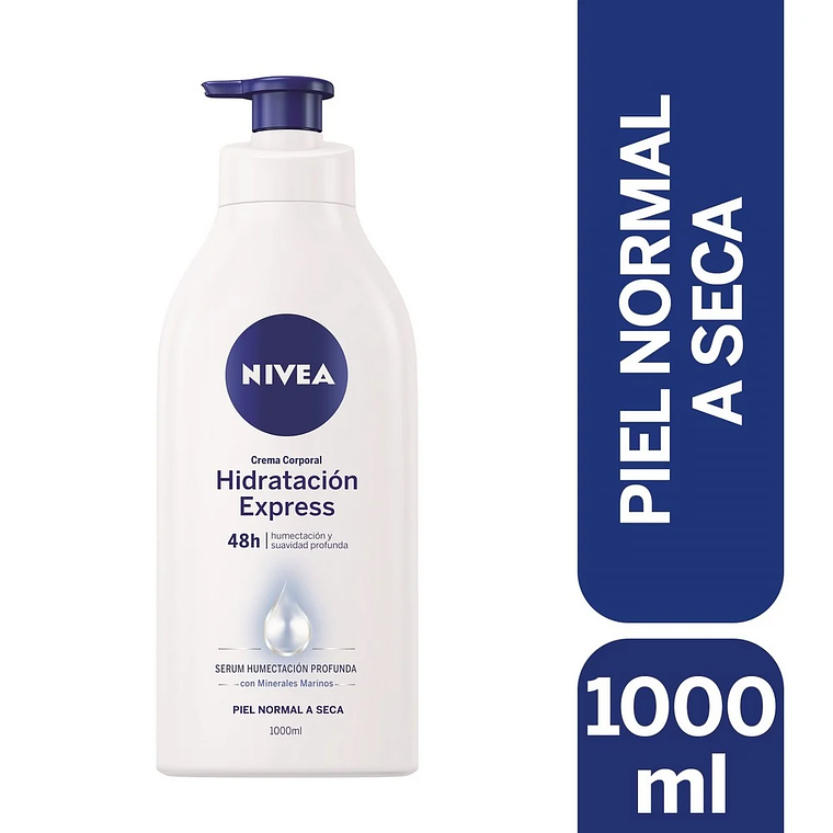 Crema corporal Nivea hidratacion express 1lt 1