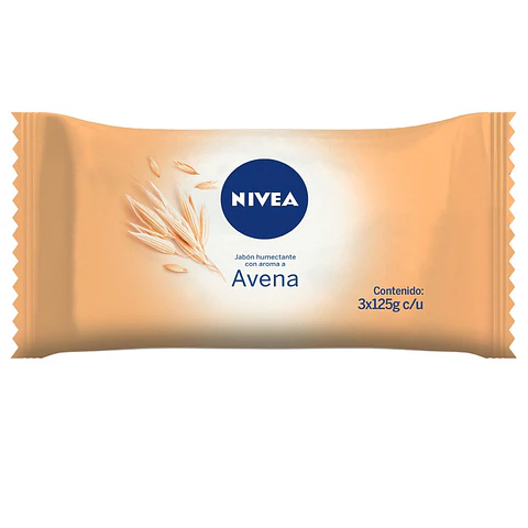 Jabon Nivea Barra Avena Pack 3x125g
