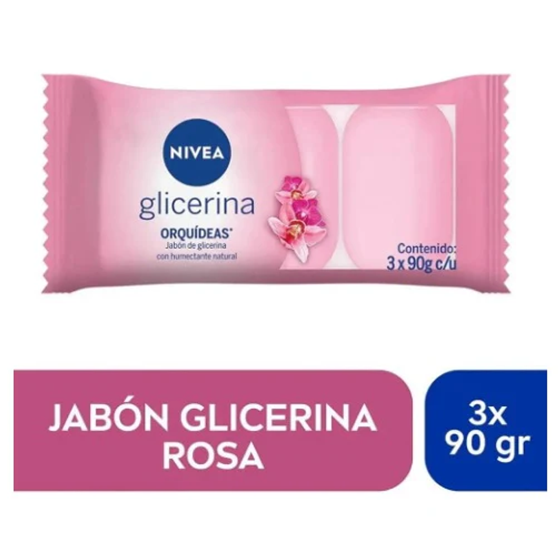 Jabon Nivea Barra Glicerina Orquideas Pack 3x90g 1