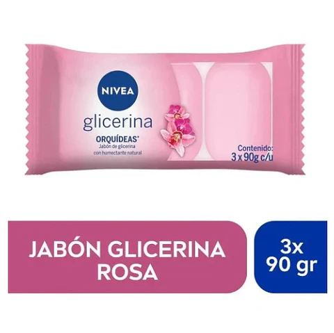 Jabon Nivea Barra Glicerina Orquideas Pack 3x90g