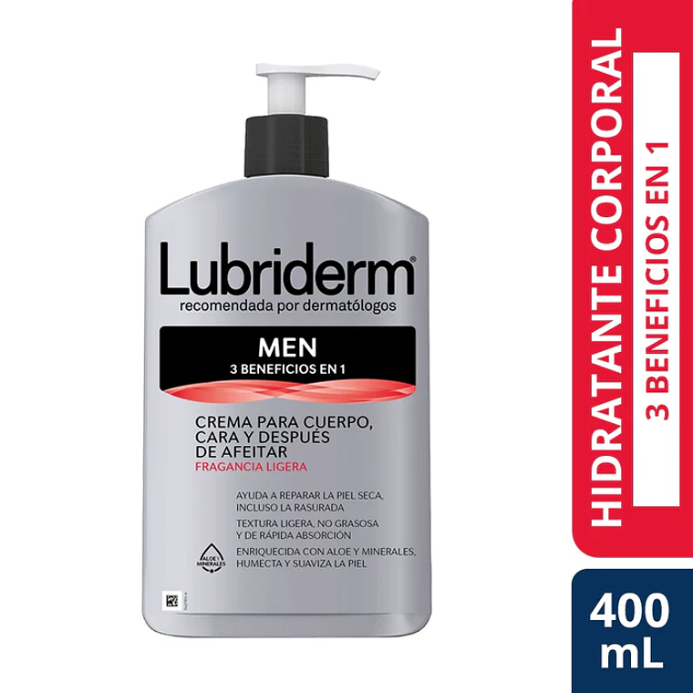 LUBRIDERM Crema MEN’S 3 EN 1 x 400 ml 1