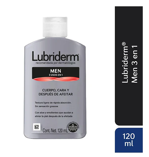 Lubriderm crema men 3en1 120ml