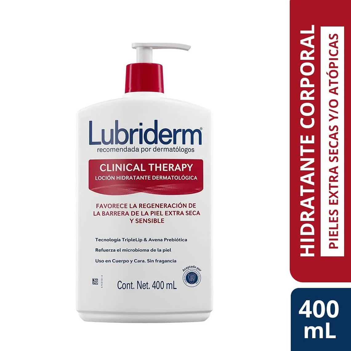 LUBRIDERM LOCION CARA Y CUERPO CLINICAL THERAPY x 400 ml 1