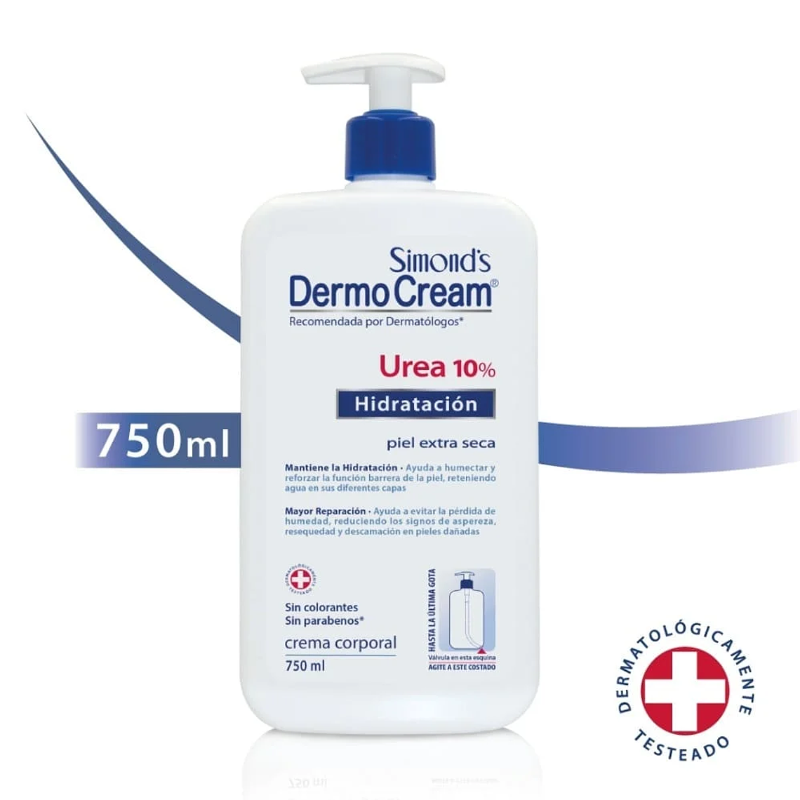 Crema corporal Simonds Dermocream Urea 10% 750ml 1
