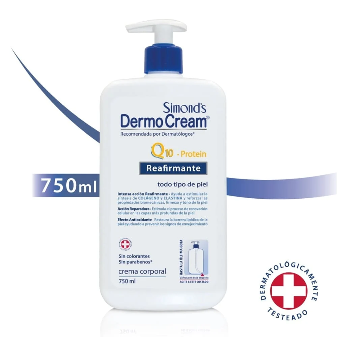 Crema corporal Simonds Dermocream Q10 Reafirmante 750ml 1