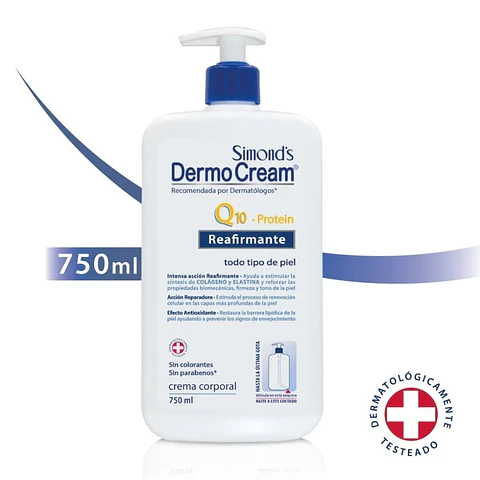 Crema corporal Simonds Dermocream Q10 Reafirmante 750ml