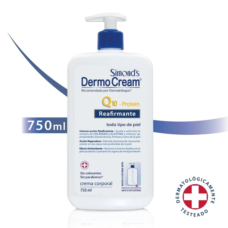 Crema corporal Simonds Dermocream Q10 Reafirmante 750ml 1