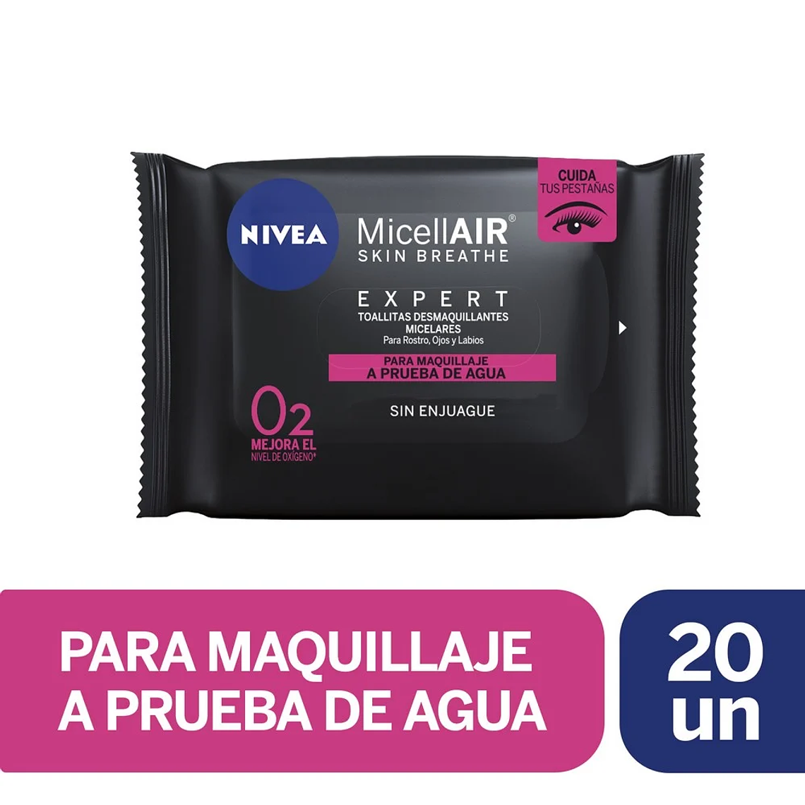 Toallitas desmaquillantes Nivea Expert MicellAIR 20 unds 1