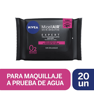 Toallitas desmaquillantes Nivea Expert MicellAIR 20 unds