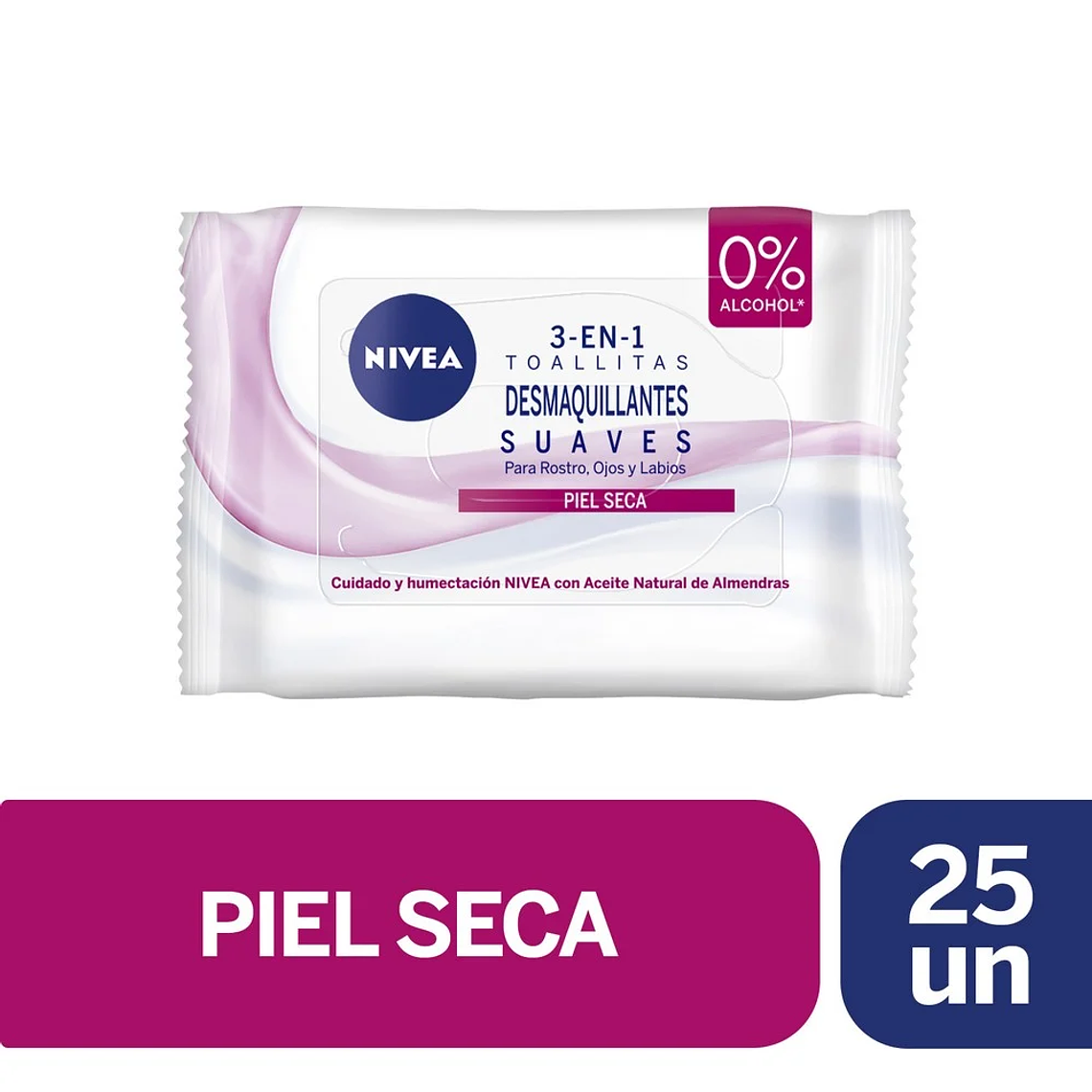 Toallitas desmaquillantes Nivea 3 en 1 Suave 25 unds 1