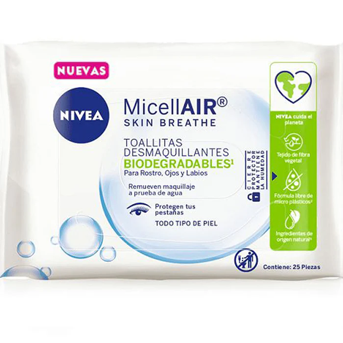 Toallitas desmaquillantes Nivea Micelar 25 unds 1