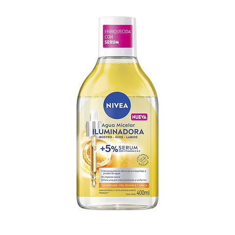 Agua Micelar Bifasica Nivea Iluminadora 400ml