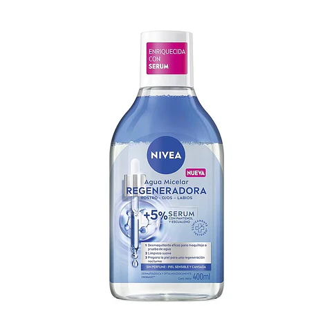 Agua Micelar Bifasica Nivea Regenerdora 400ml