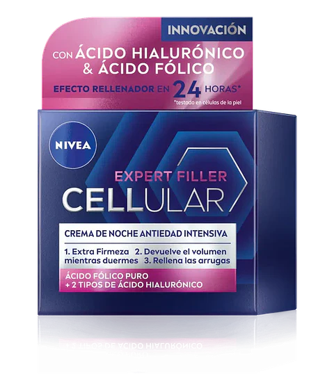 Crema facial Nivea Cellular Ácido Hialuronico & Fólico 50ml Noche