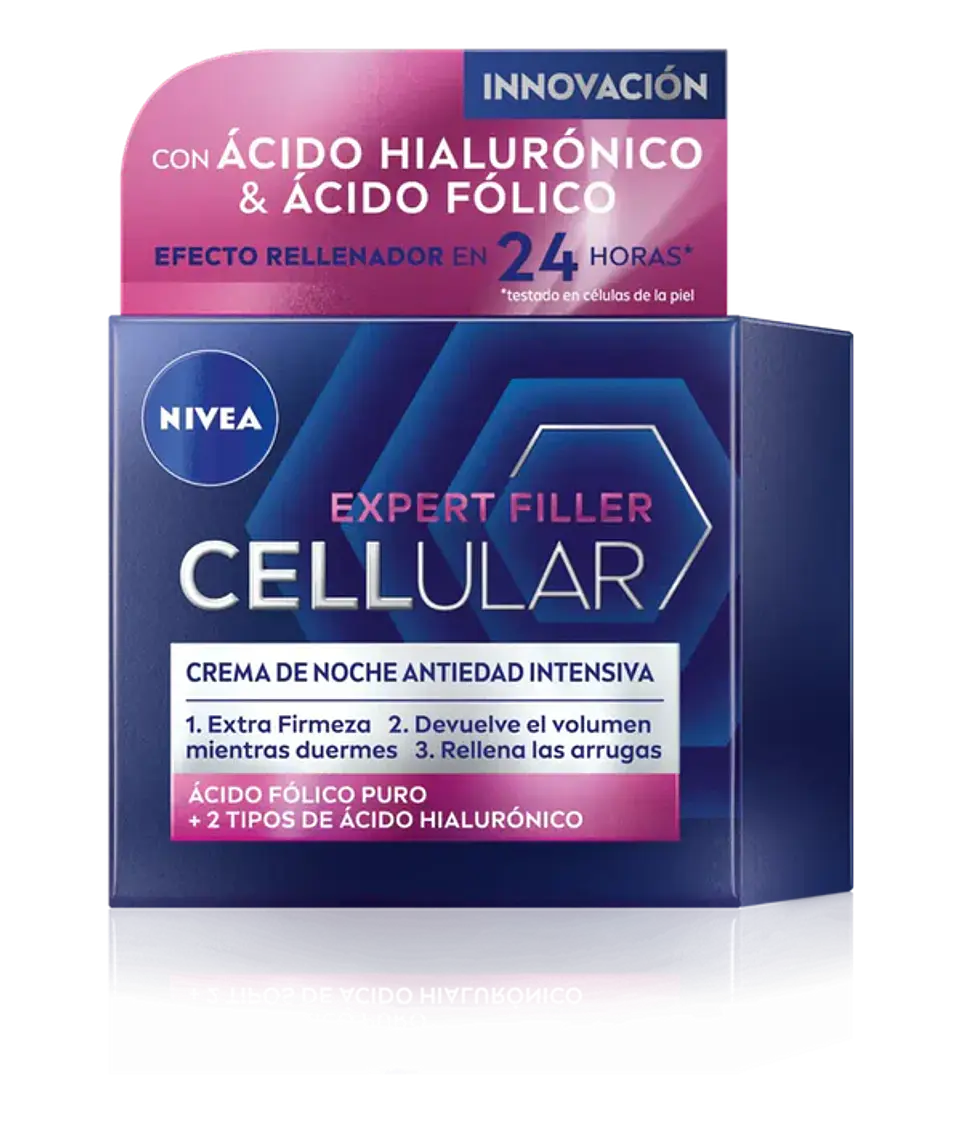 Crema facial Nivea Cellular Ácido Hialuronico & Fólico 50ml Noche 1