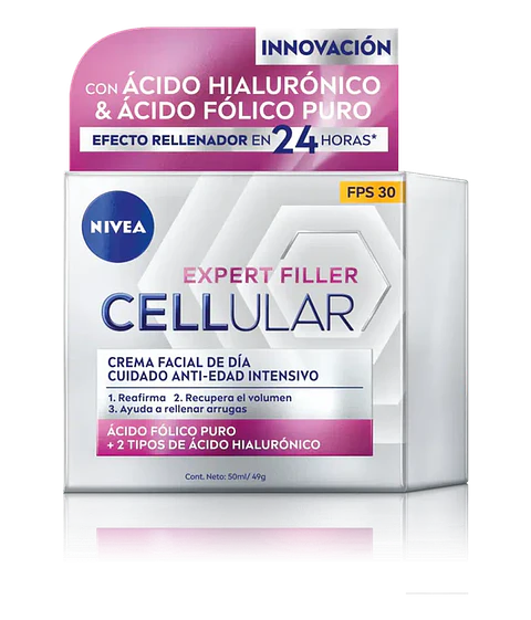 Crema facial Nivea Cellular Ácido Hialuronico & Fólico 50ml Dia