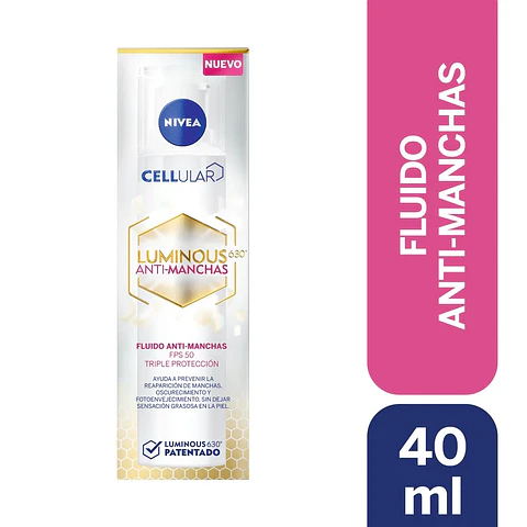 Fluido Antimanchas Nivea Cellular Luminous 630° 40ml