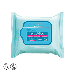 Toallitas Desmaquillantes Petrizzio Hidrashock Aloe Vera 25 und.